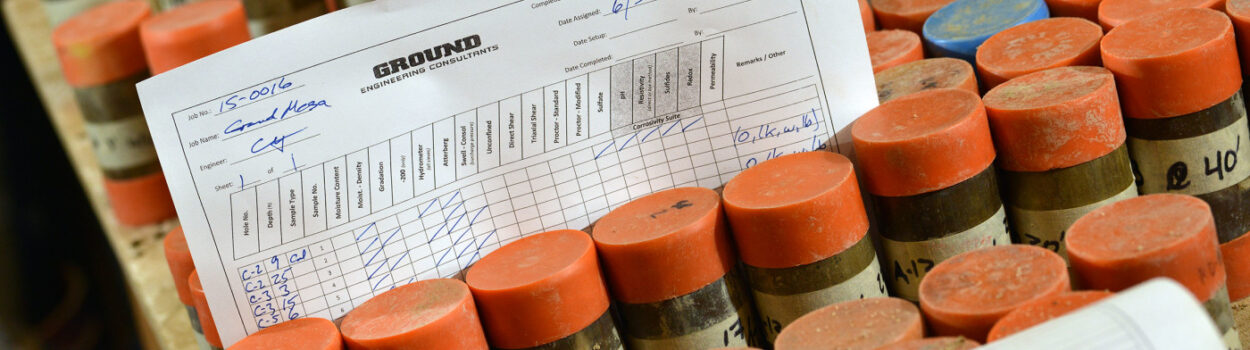 box of tubes for the Ground Engineering laboratory testing.
